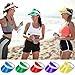 Tarpop 8 Pack Poker Visors Bulk Plastic Bingo Hat Dealer Casino Visors Clear Beach Sunhat for Women Party Outdoor(Multicolor)