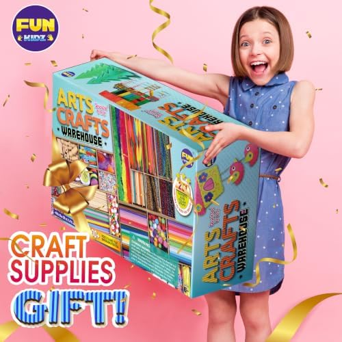 3 Layers Jumbo Arts and Crafts Supplies Warehouse, Biggest Chest Box 17.91Wx12.4L Includes 1600+ Giant Craft Materials Kit for Kids 6-12 Creative Toys Birthday Gift for Preschool Girls and Boys — 사진 3