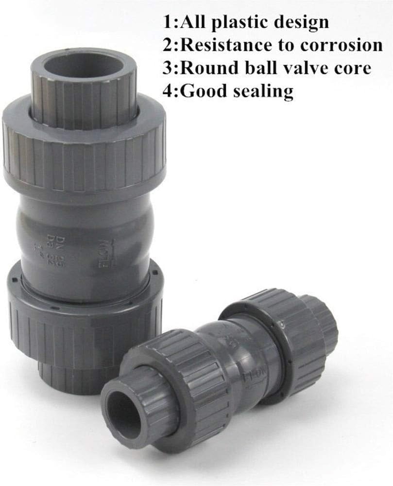 Rückschlagventil, Absperrventil, Hochdruck-Rohrverschraubung for Gartenbewässerung, Aquarium, Aquarium(50mm)