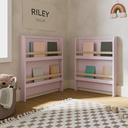 Image of Graco Read-with-Me 4-in-1 Convertible Crib with Drawer - GREENGUARD Gold Certified Converts to Toddler Bed, Daybed, and Functional Bookshelves (Blush and Driftwood)