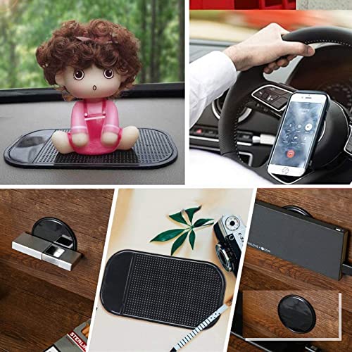 10Pack Removable Silicone Sticky Anti-Slip Gel Pads Magic Gel Mat Stick To Car Dashboard Glass Mirrors Metal Tile Wall Kitchen Cell Phone Stand Recipe Holder Non-Slip Rug Pet Bowl Mat Pad #TOP4
