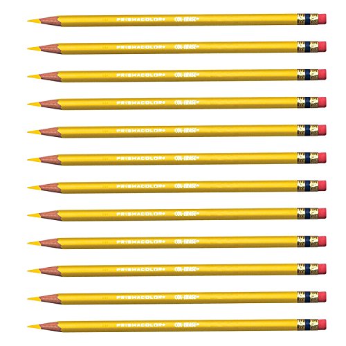 Prismacolor Col-Erase Erasable Colored Pencil CANARY YELLOW Set/12