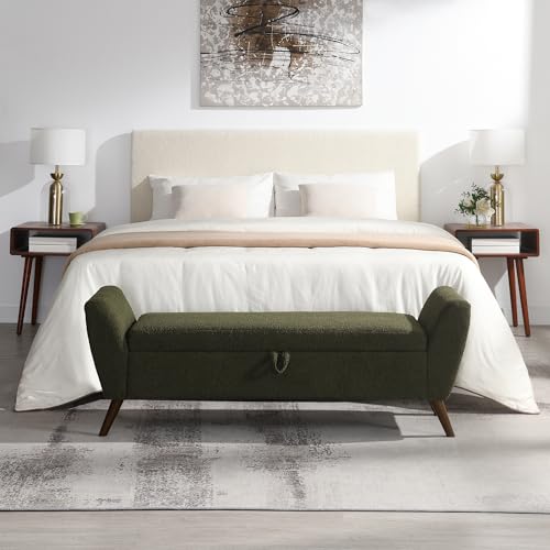 ROCKRAIN 60" Storage Bench for Bedroom: 1 Furniture Solves 2