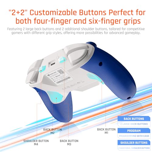 Image of BIGBIG WON BLITZ2 Wireless Controller, 16 Fully Mechanical Micro Switch, 2000Hz Report Rate, Carbon Film Joystick, PC Controller for PC /Switch /iOS /Android
