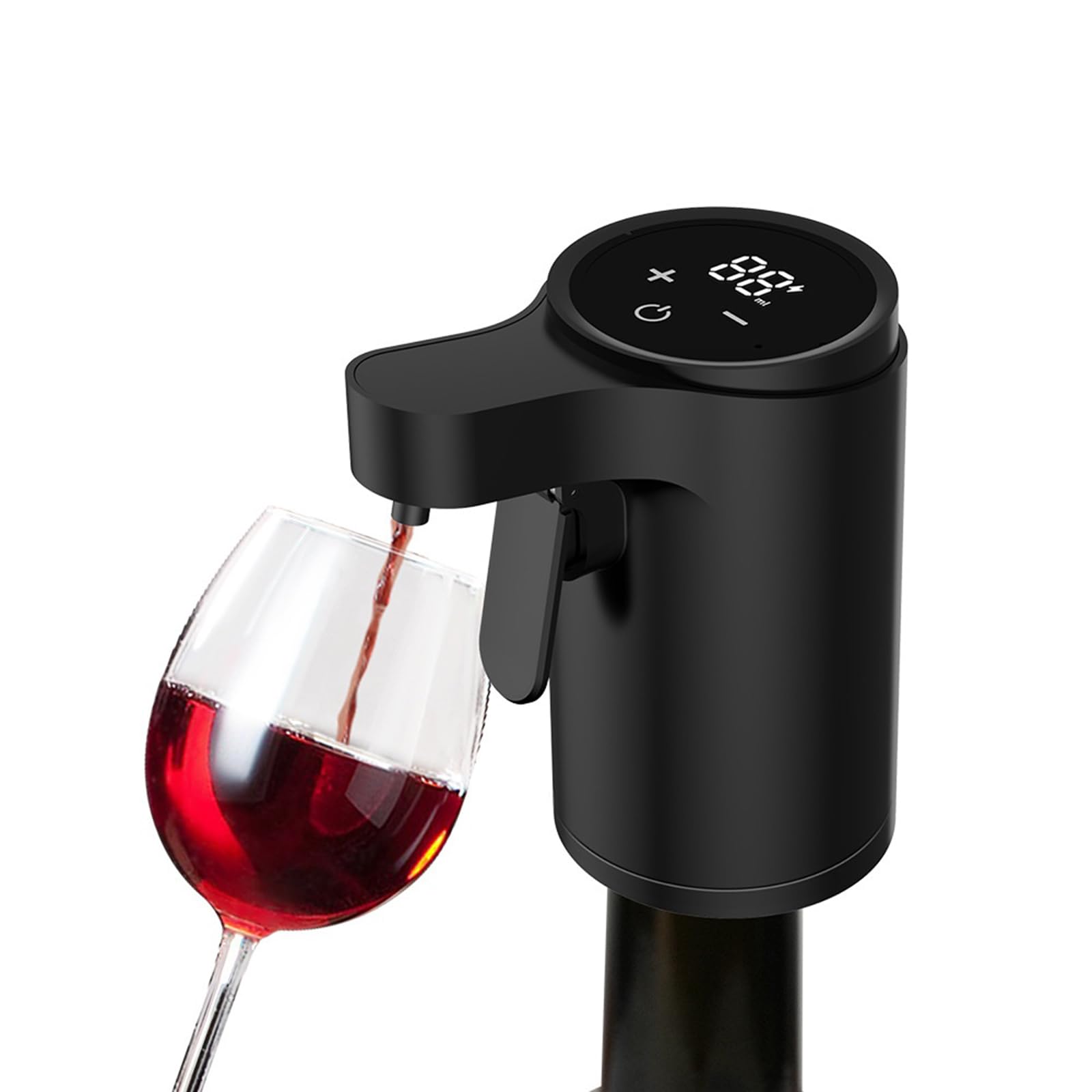 Dispensador de Vino sin Abrir Botella, Dispensador de Vino Automático, Apto para la Mayoría de Botellas de Vino (Negro)