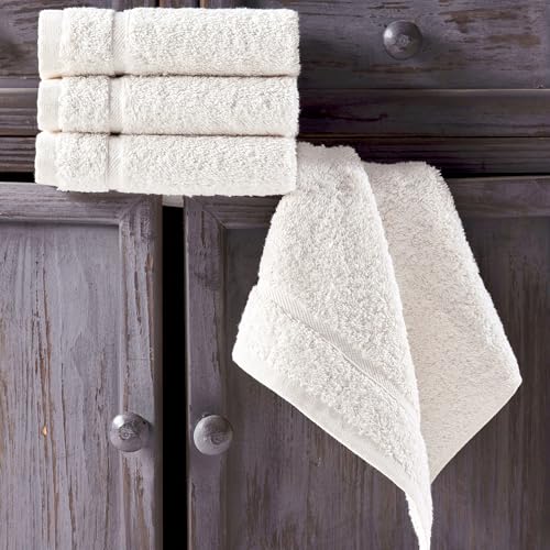 Image of Hammam Linen Towels (13x13 6 Piece Set Wash Cloths, Sea Salt)