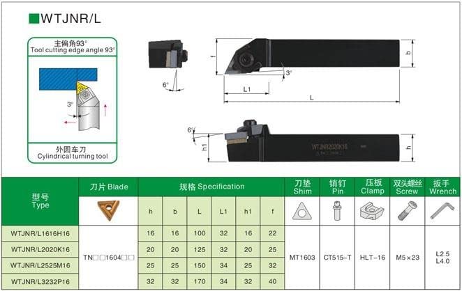 Porta herramientas de torneado externo WTJNR miniatura 6