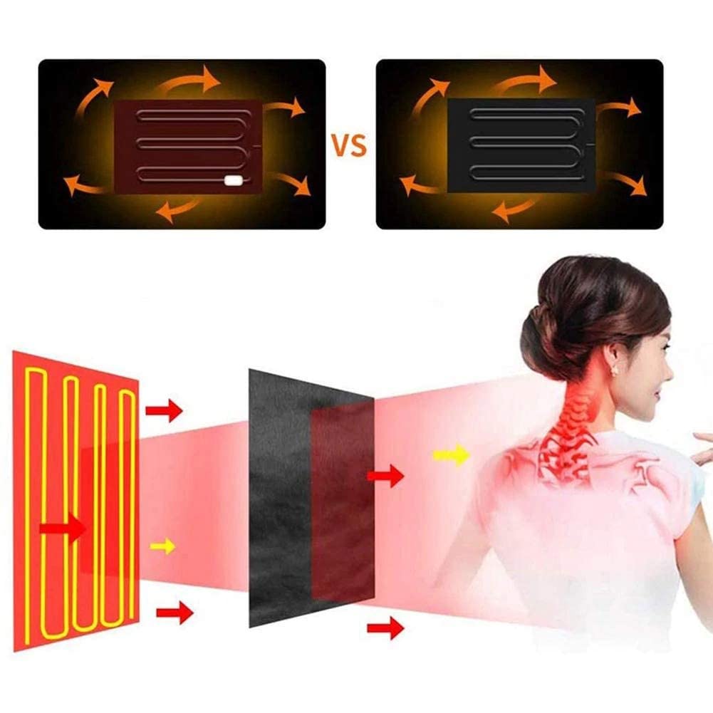 Manta eléctrica de Franela con calefacción por USB, temporizada, Lavable, Suave, Color Negro