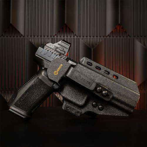 GRITR Omni IWB/OWB Kydex Modular Pistol Holster Fits Canik TP/Mete/Rival - Ambidextrous EDC Gun Accessory w/Optic Cut, Open Bottom, Adjustable Concealment Claw, Retention, Ride Height & Cant