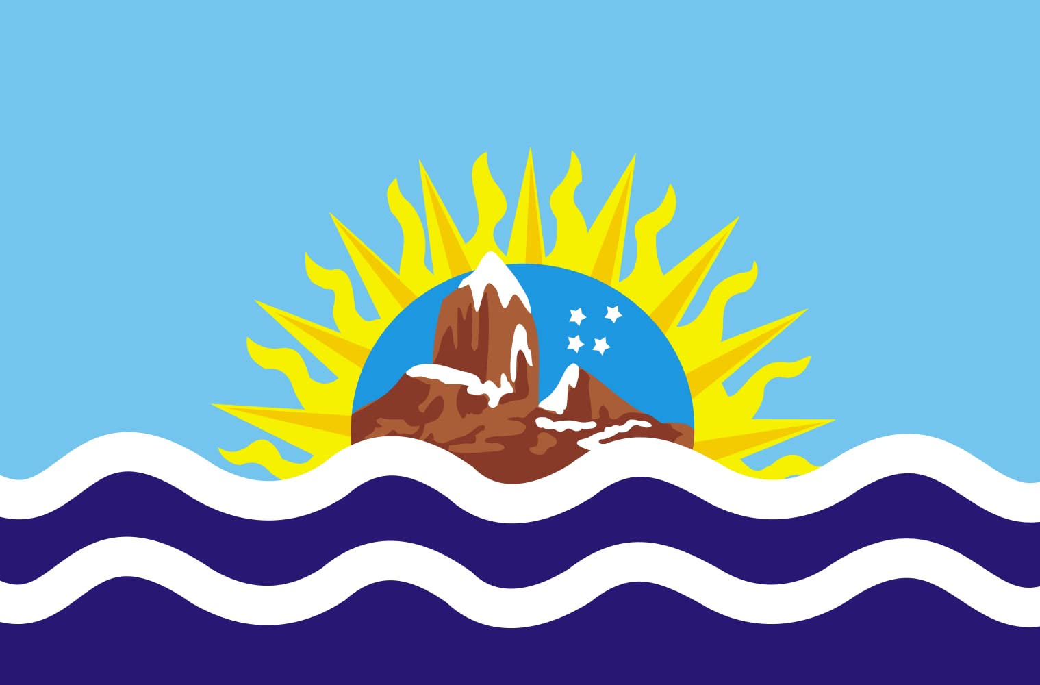 Drapeau Santa-Cruz province drapeau paysage moyen pavillon argentin horizontal