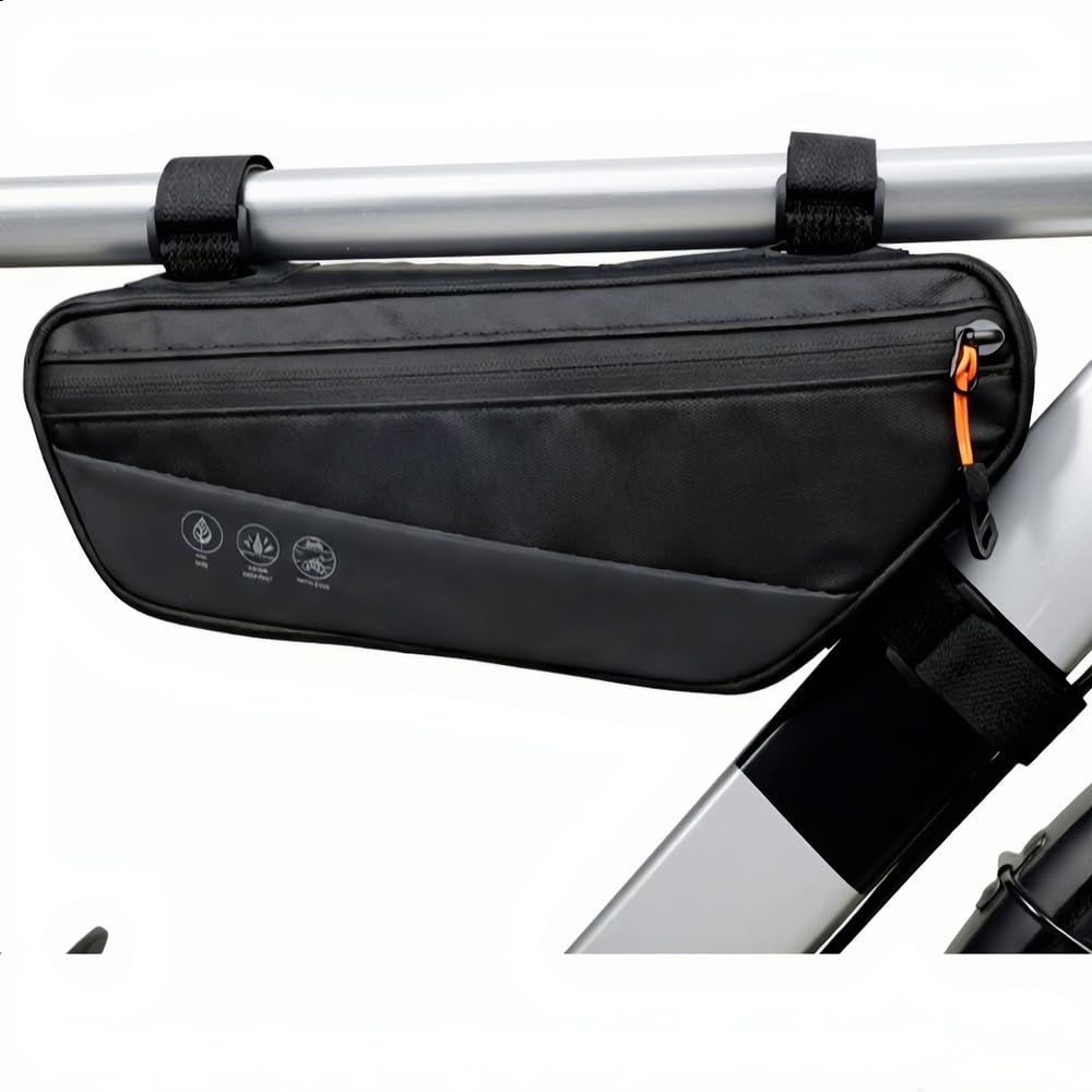 Borsa Triangolare da Telaio per Bicicletta Impermeabile, Borsa per Bicicletta Anteriore, Borsa Telaio Bici con Cinghie Regolabili per Mountain Bike, Bici Gravel, Bici da Strada ed e-Bike (1.8L)