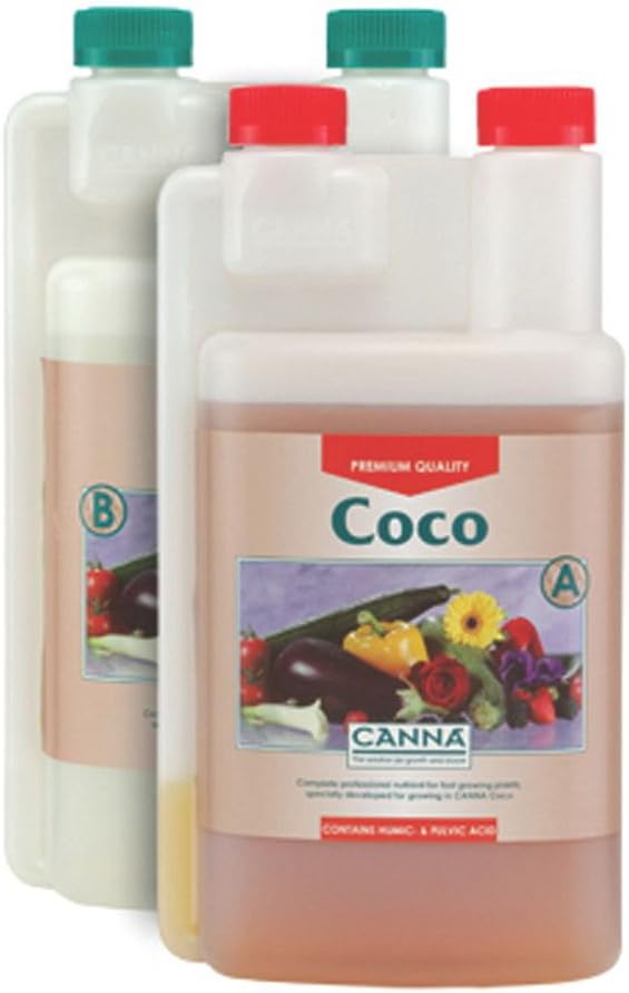 CANNA Coco Coir A+B 1, 5, 10L Veg & Flower Plant Food Base Nutrients Hydroponics (1 Litre)