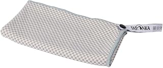 Tatonka Reisehandtuch Travel Towel Bamboo M (60x120 cm) - Bambus-Handtuch - ultraleicht, extrem saugfähig, schnelltrocknend, antibakteriell und geruchsneutralisierend - inklusive Packbeutel (grey)