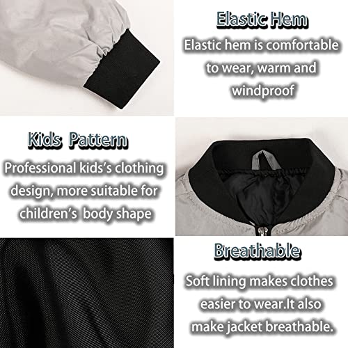 Image of SNOW DREAMS Boys Girls Bomber Jacket Flight Jackets Spring Varsity Jacket
