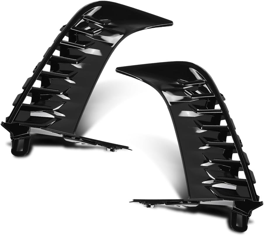 Front Bumper Trim Molding Compatible with Toyota Camry SE 2025 TO1039285, 52712AQ020, 52712-AQ020, 52712 AQ020, TO1038285, 52713AQ020, 52713 AQ020, 52713-AQ020 Gloss Black