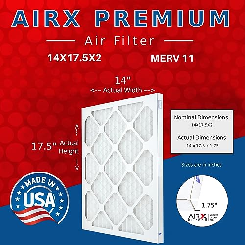 AIRX FILTERS WICKED CLEAN AIR. 14X17.5X2 Air Filter MERV 11 Compatible with The Updated Style Honeywell DR90 & DR120 Filter