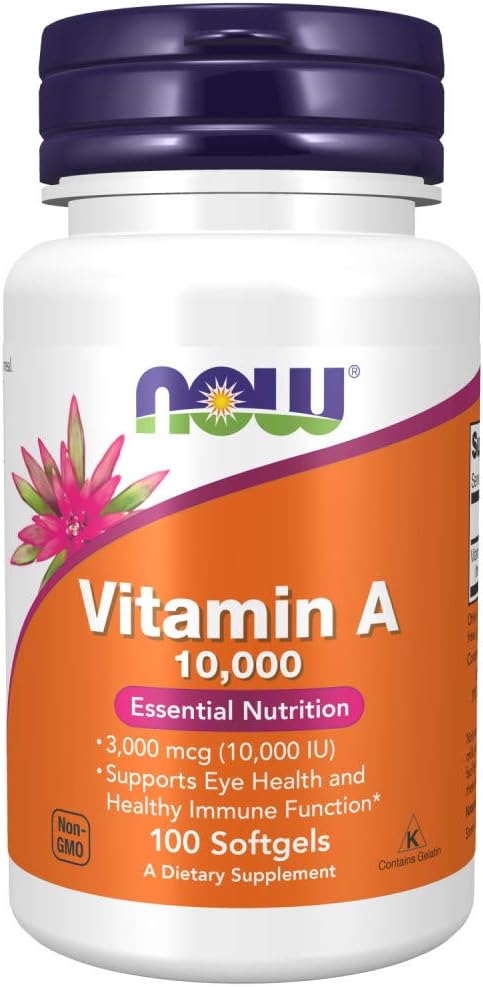 NOW FoodsVitamin A, 10,000 IU, 100 Softgels