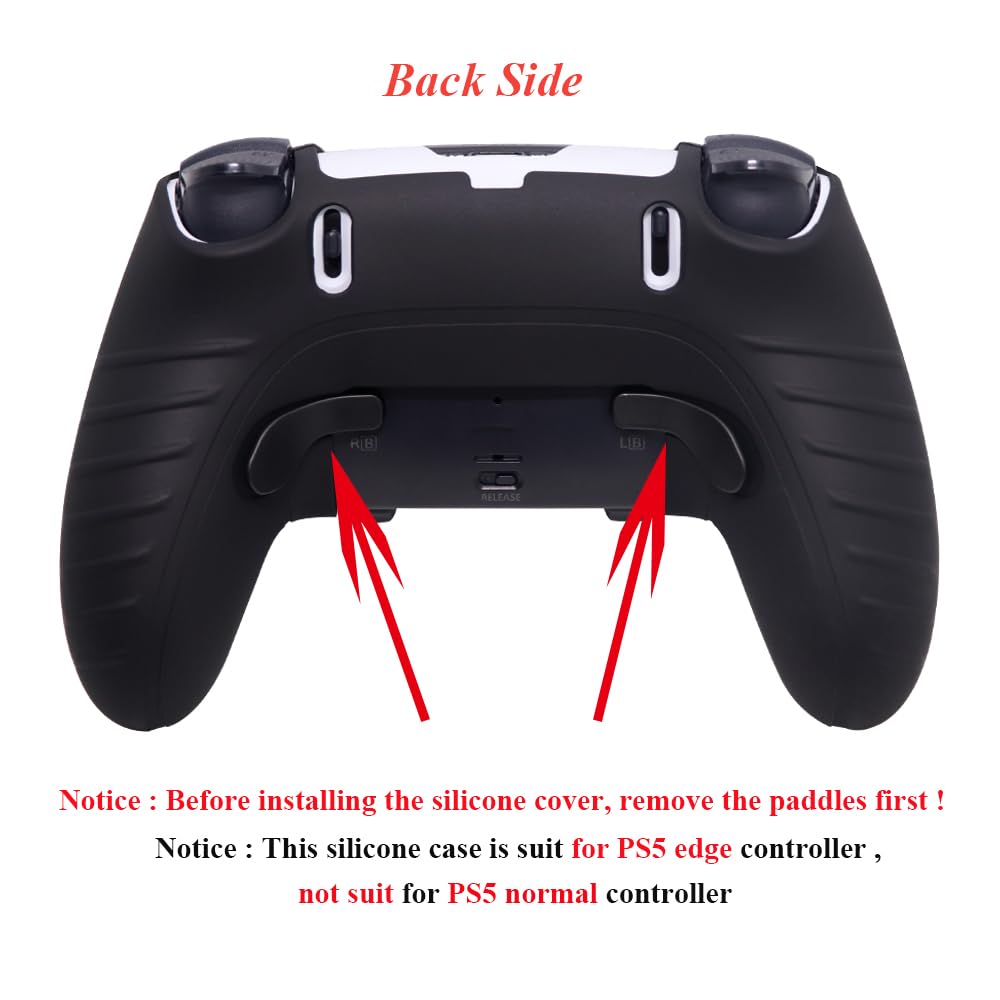 Funda protectora de silicona antideslizante para mando inalámbrico de Playstation 5 y PS5 Edge y almohadilla táctil, tapas de agarre para el pulgar para controlador DualSense Edge