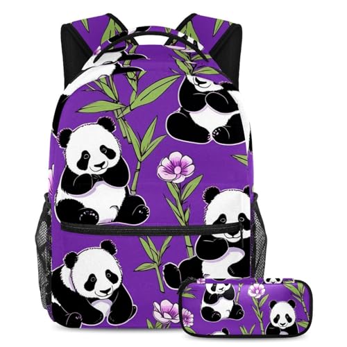 Sac à dos tendance fonctionnel multicolore violet avec trousse de voyage