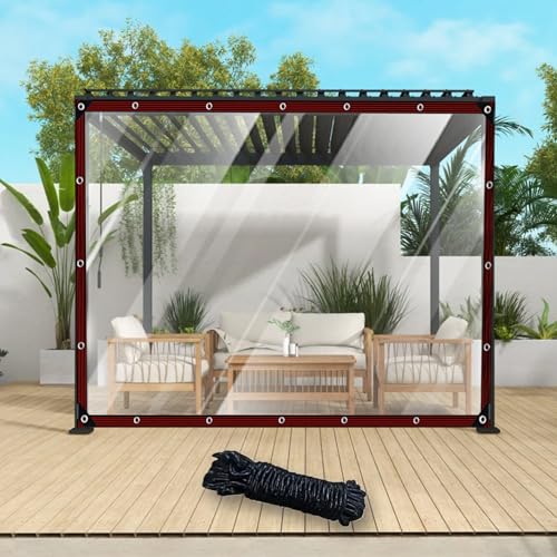 Lona impermeable para lluvia en terrazas con lona transparente antidesgarro 2