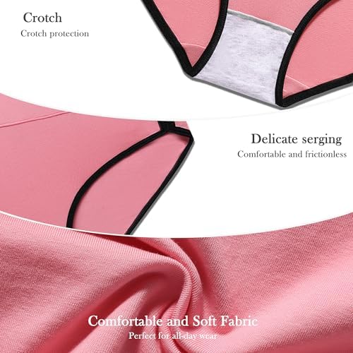 CAILECOTTON Womens Underwear Cotton Briefs for Women Plus Size Panties for Women Pack 2/5