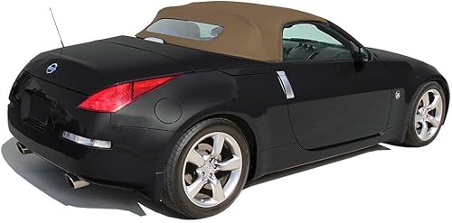 Sierra Auto Tops & Seats Parte superior convertible para Nissan 350Z 2004 a 2009 Sillín, vinilo de grano de sarga Parte superior suave con ventana