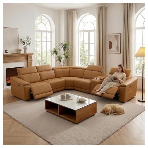 GEBADOL Power Recliner Sectional Sofa Set