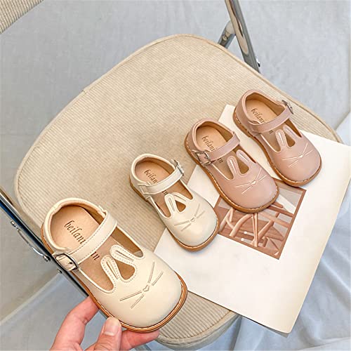 Toddler Little Girls Leather Rabbit Shoes Anti Slip Lightweight Sandals Fashion Summer Princess (A, 12 Little Kids)4