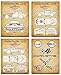 Original Corvette Patent Art Prints - Set of Four Photos (8x10) Unframed - Great Gift for Corvette Owners
