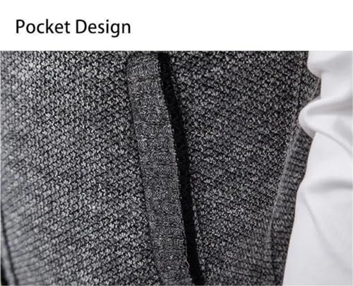 Bollrllr Vest Men's Knitted Sleeveless Sweater Zipper Cardigan Turtleneck Sweater Knitted Vest4