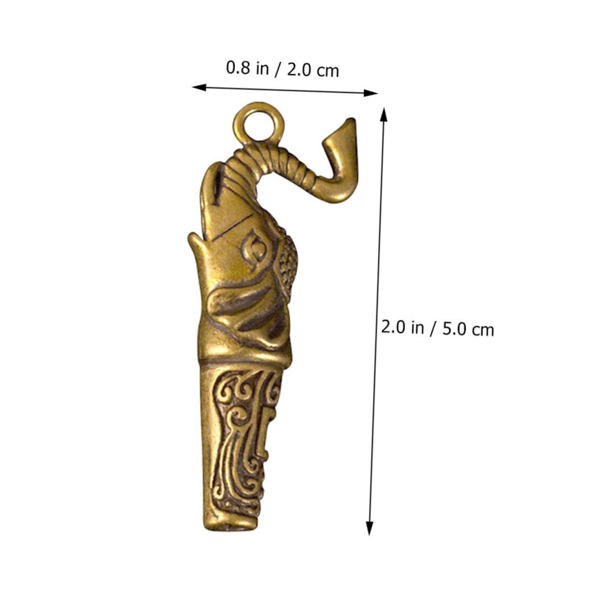 GALPADA Metal Brass Elephant Whistle Keychain for Emergency Signaling Lightweight Portable Animal Design for Adults for Hiking Camping and Everyday Use