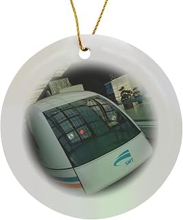 Circle Porcelain Ornament - China, Shanghai. Pudong. Shanghai Mag-Lev Train -AS07 WBI0707 - Walter Bibikow Trains