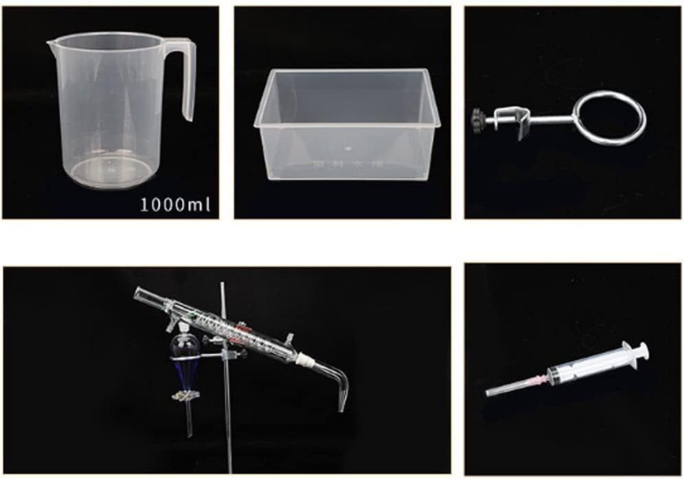 1000ml Glassware Kit Glass Distillation Industrial Science Distiller Pure Dew Purification Making Essential Oils Distilled Water Filter Chemical