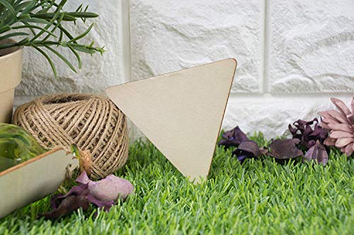 Imprue Unfinished Wood Cutout - 24-Pack Triangle Shaped Wood Pieces For Wooden Craft Diy Projects, Gift Tags, Home Decoration, 3.6 X 3.1 X 0.1 Inches #TOP1