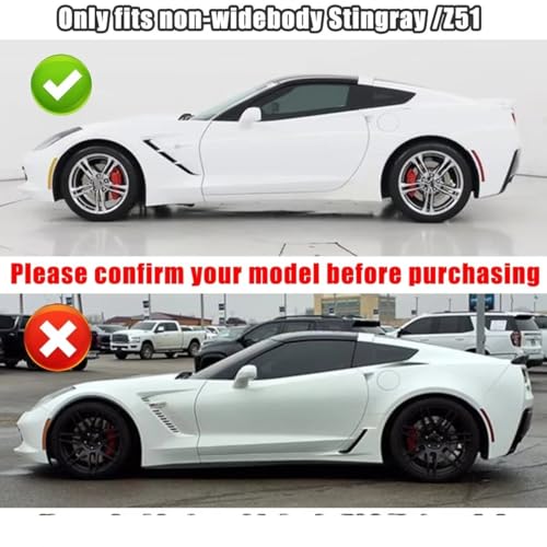 Faldas laterales automotriz Corvette C7 Z51 kit de carrocería para rutas y eventos 3