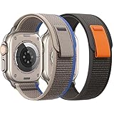 UHKZ Trail Loop Armband kompatibel mit Apple Watch Ultra 49mm 38mm 40mm 41mm 42mm 44mm 45mm,Nylon Sport Armband,für iWatch Serie 8/7/SE/6/5/4/3/2/1,Herren Damen