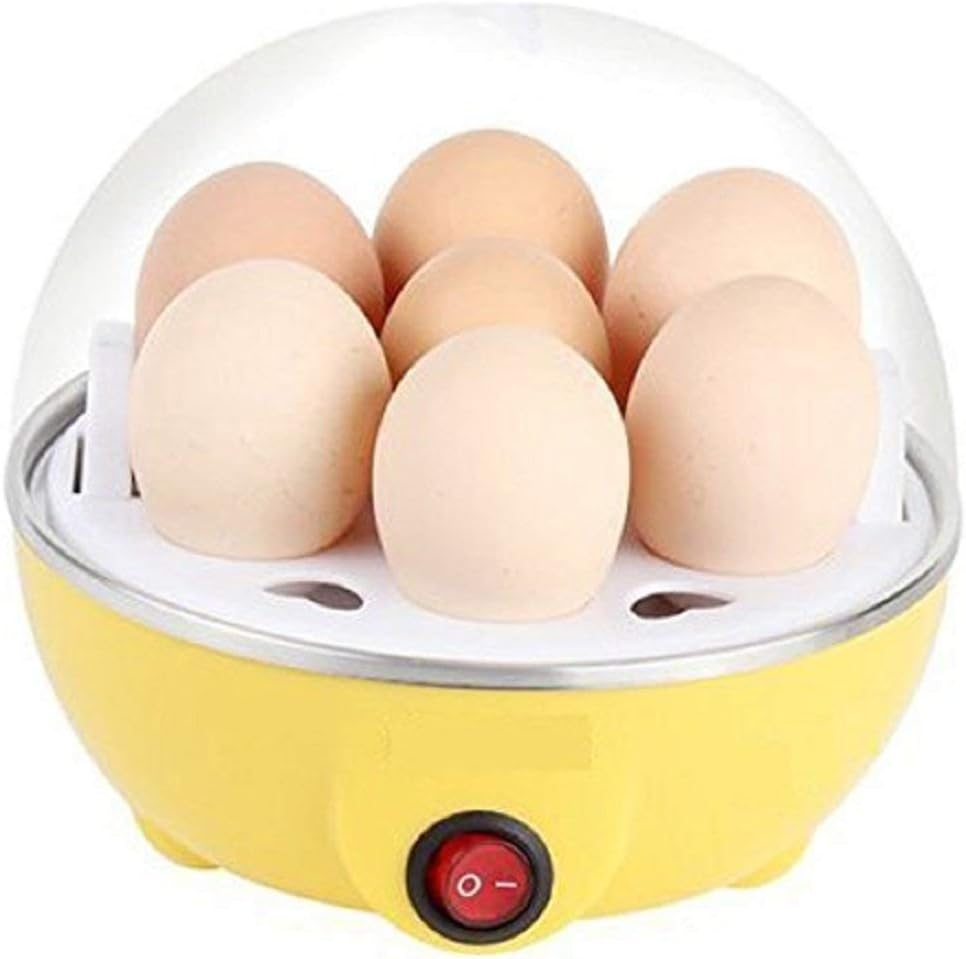 Electric 350W Egg Boiler, Egg Steamer, Home Machine Egg Boiler with Egg Tray (Yellow)