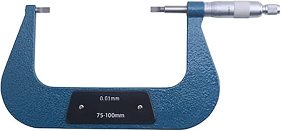 Micrometer, Precision Stainless Steel Blade Micrometer Measure Keyway Groove Gap Blade Thickness 0.7mm 50-75mm Thin Slice Micrometer(50-75mm)