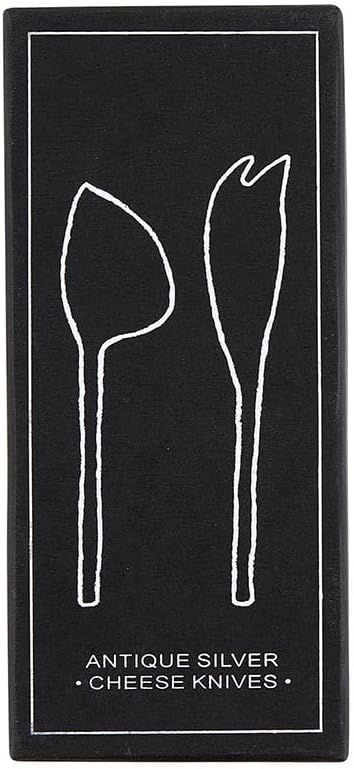 Miniatura 8 de Santa Barbara Design Studio Juego de cuchillos de queso para regalo, regalo de libros de cartón blanco y negro, 4 piezas, negro mate