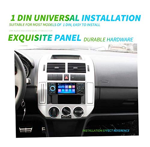 1DIN Bluetooth samochodowe stereo, Riloer 10.2 cm ekran dotykowy HD, multimedialny odtwarzacz MP5, sterowanie kierownicą, radio FM, funkcja karty TF, bez użycia rąk, z pilotem zdalnego sterowania