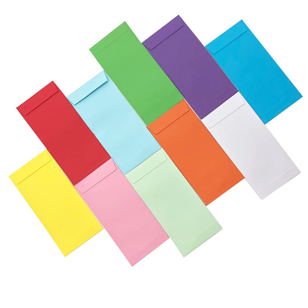 Enveloppes Autocollantes pour Chèques Lot de 40 Couleurs