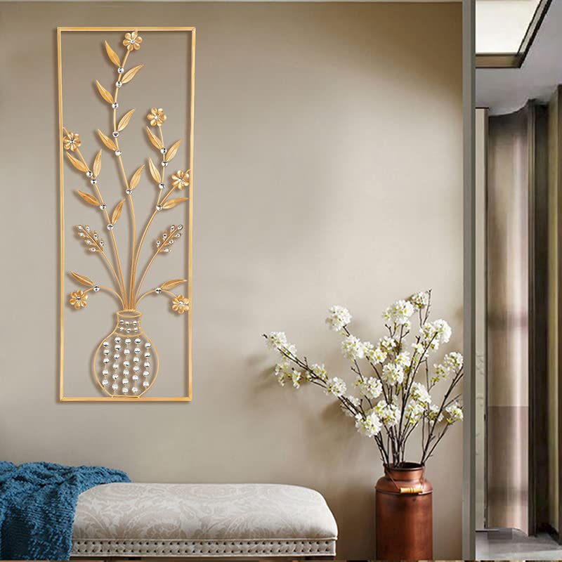 Amazon｜壁の彫刻の装飾金属の壁の芸術、金の金属の壁の装飾、壁の装飾
