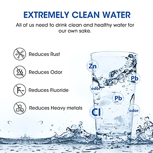 Glacier Fresh Rv/Marine Water Filter With 1 Flexible Hose Protector, Greatly Reduces Bad Taste, Odors, Chlorine And Sediment In Drinking Water, 2 Pack #TOP5