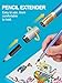 Bodltoow Pencil Extender Holder, 6 PCS Pencil Lengthener, Durable Aluminum Lengthener for School Office Supplies Art Writing