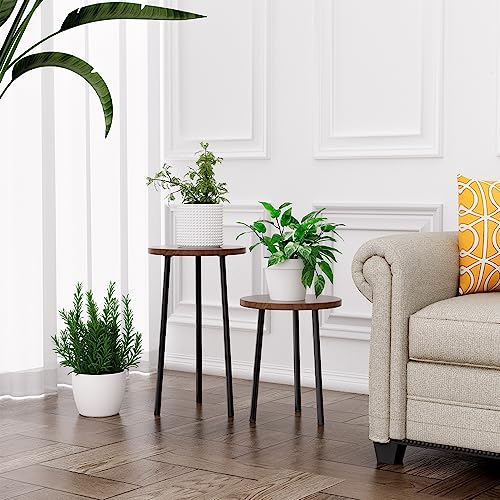 SAKSUN Plant Stand Indoor, Mid Century Plant Holder 2 Pack , Corner Plant Stand Modern Plant Table for Indoor Plants Home & Garden Decor , Outdoor Plant Stands for Patio Garden Office Living Room