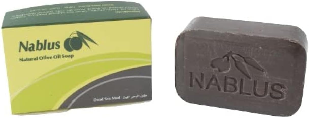 Natural Extra Virgin Olive Oil Soap Bar Dead Sea Mud from Palestine Nablus Soap Natural For Dry Skin Care, Extra Gentle, Handmade 3.5 oz