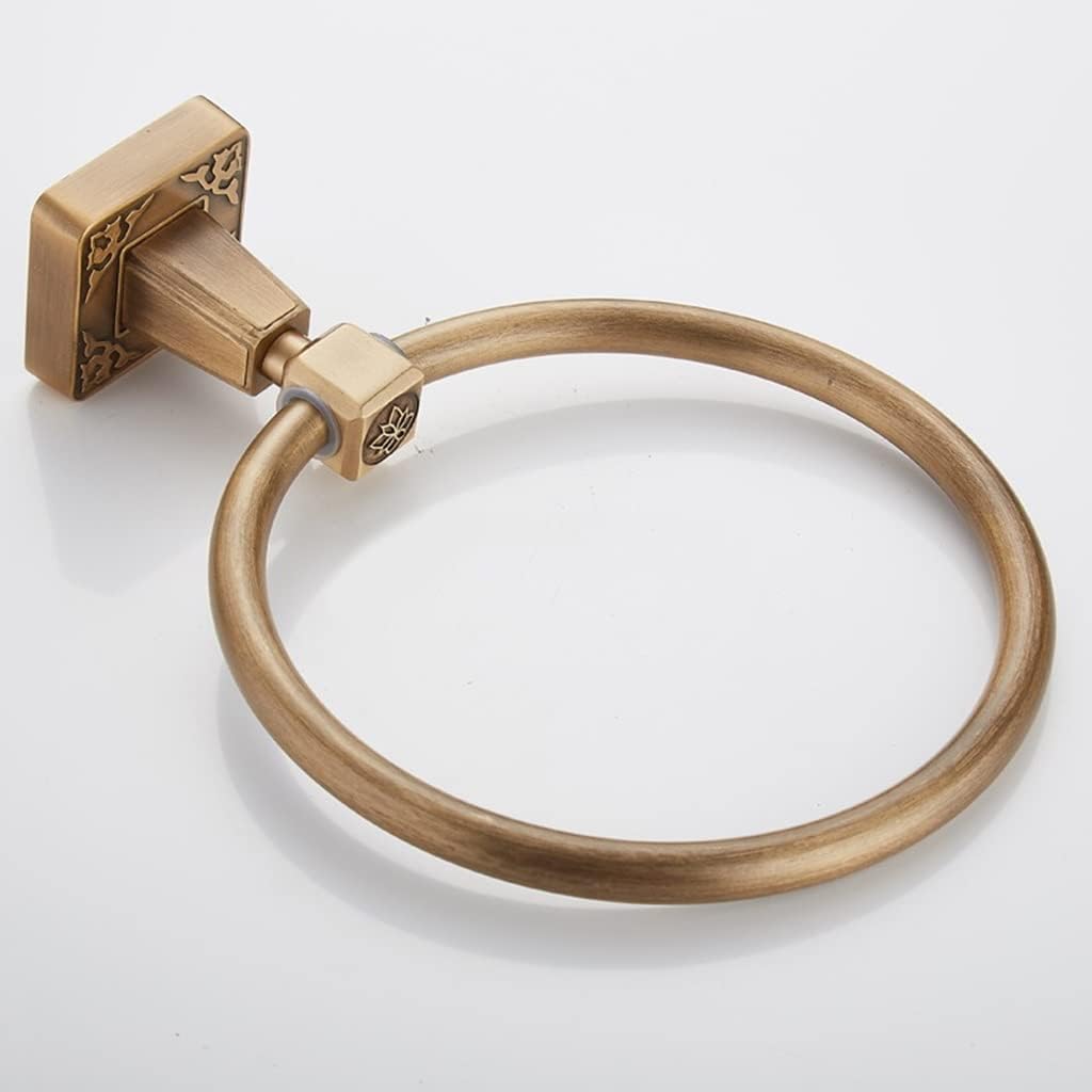 Solid Aluminium Wall-Mounted Round Antique Brass Color Towel Ring, New Bathroom Towel Holder, Towel Rack for Bathroom Accessories Bathroom