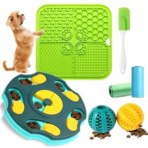 7 Pack Dog Puzzle Toys for Small Dogs, Puppy Toys, Dog Enrichment Toys, Interactive Dog Toys, Dog Treat Puzzle Toy with Dog Lick Mat and Treat Balls, Slow Feeders for Dogs Mental Stimulation