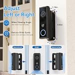 Doorbell Mount for eufy Video Doorbell E340/C31/C30/C210/S330/S220, Adjustable Angle from 35-145° for Wider View, Weather-Resistant Wedge Wall Bracket for eufy Doorbell, No Drilling/Screw Installation