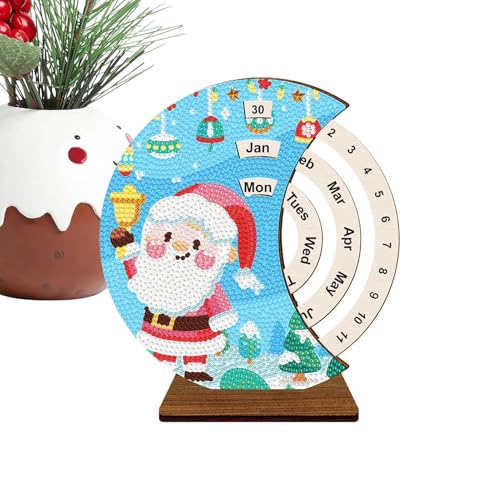 Calendario perpetuo de madera y kit 3D de escritorio para decoración